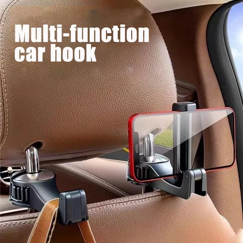 2 Pack for Toyota Runner Sequoia 4Runner RAV4 Hilux Land Cruiser Car Seat Headrest Hook Car Purse Hook Car Handbag Car seat Accessories Durable car Interior,A Red
