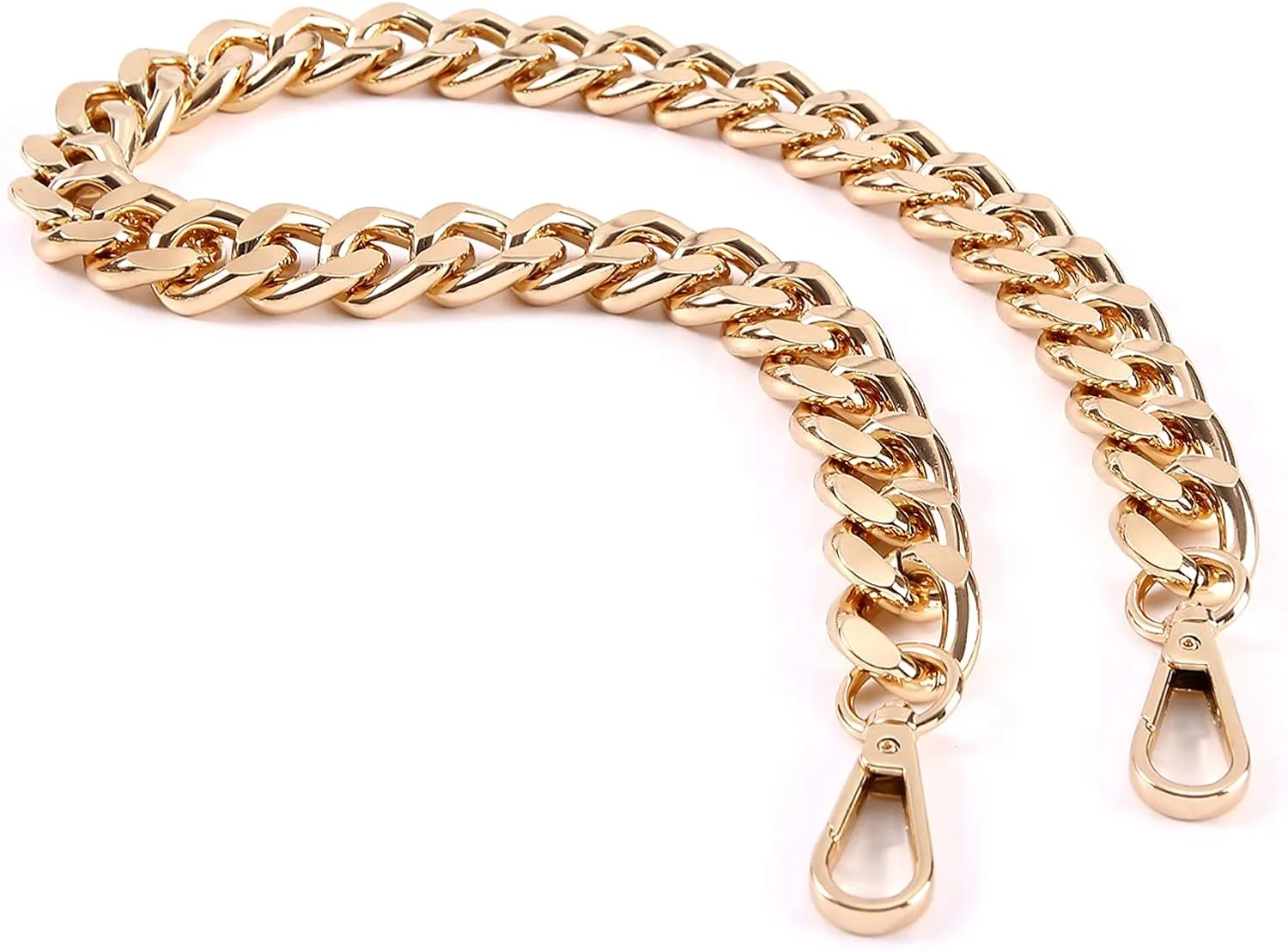 25 Inch Trendy Chunky Metal Chain Purse Handle Shoulder Strap Replacement for Handbag (Gold)
