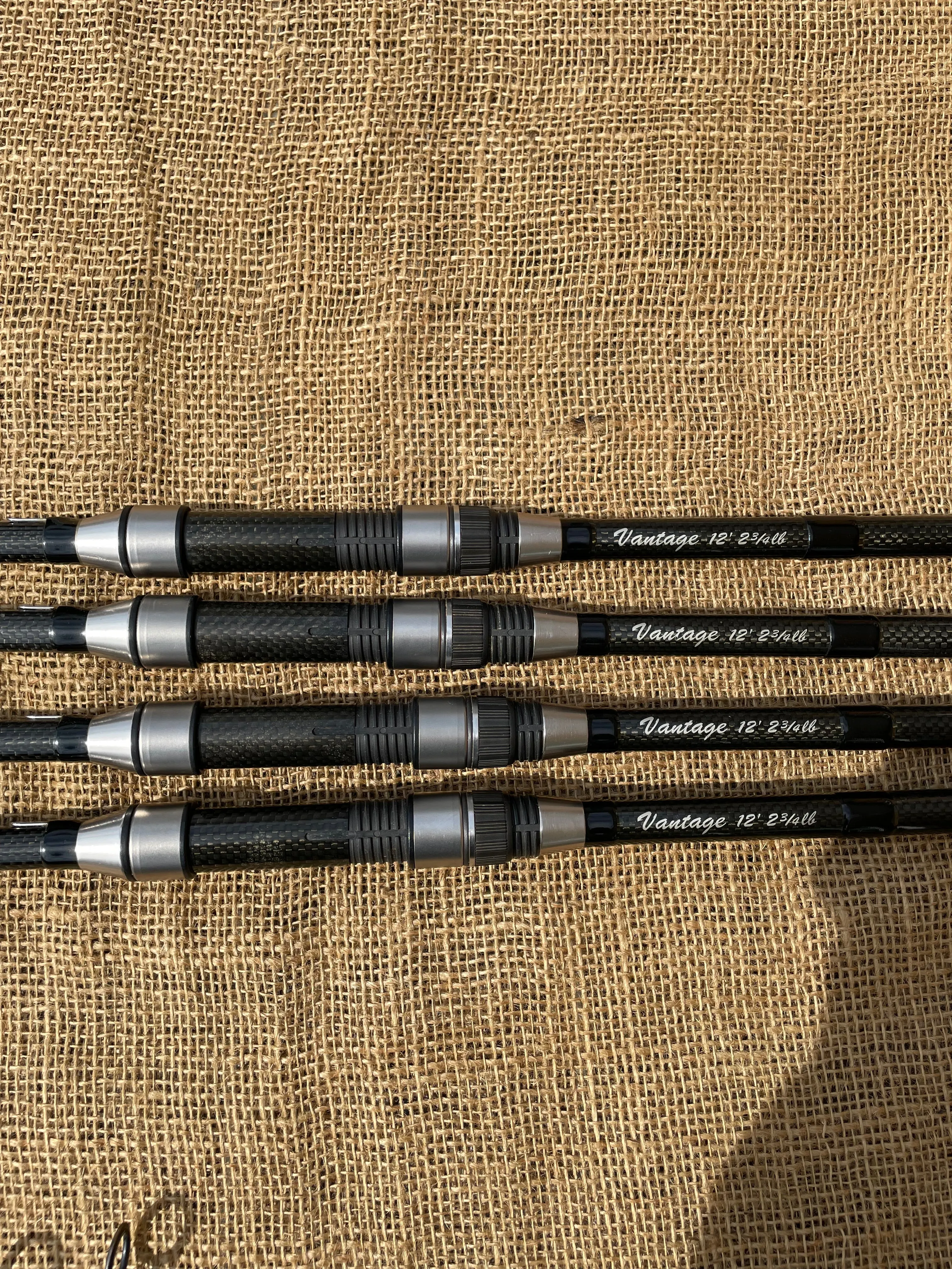 4 x Chub MK I Vantage Old School Carp Fishing Rods. 12’. 2.75lb T/C. Century Blanks. Excellent.