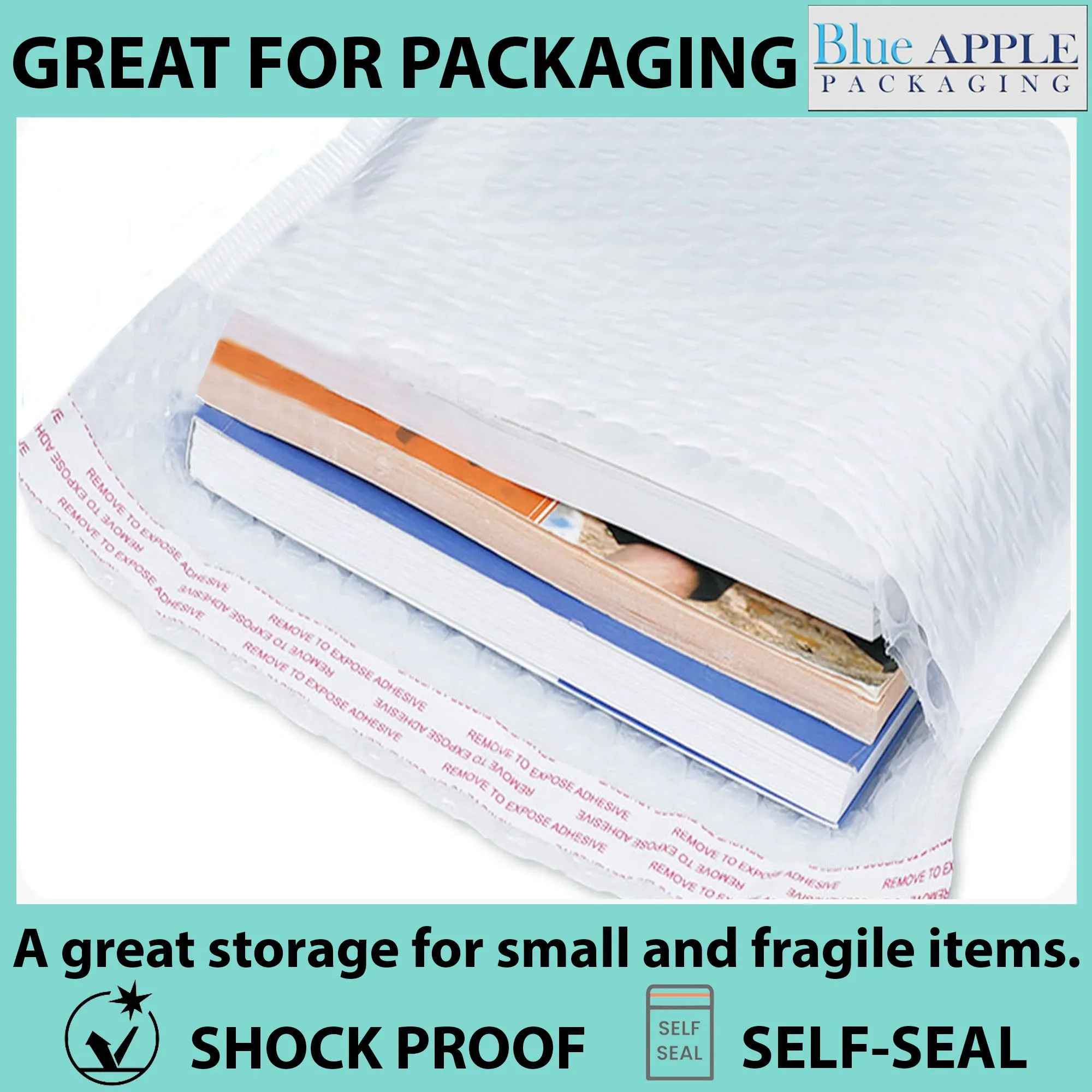 5X9 inches Poly Bubble Mailers #00 Self Sealing Padded Envelopes