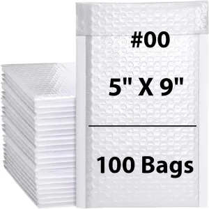 5X9 inches Poly Bubble Mailers #00 Self Sealing Padded Envelopes