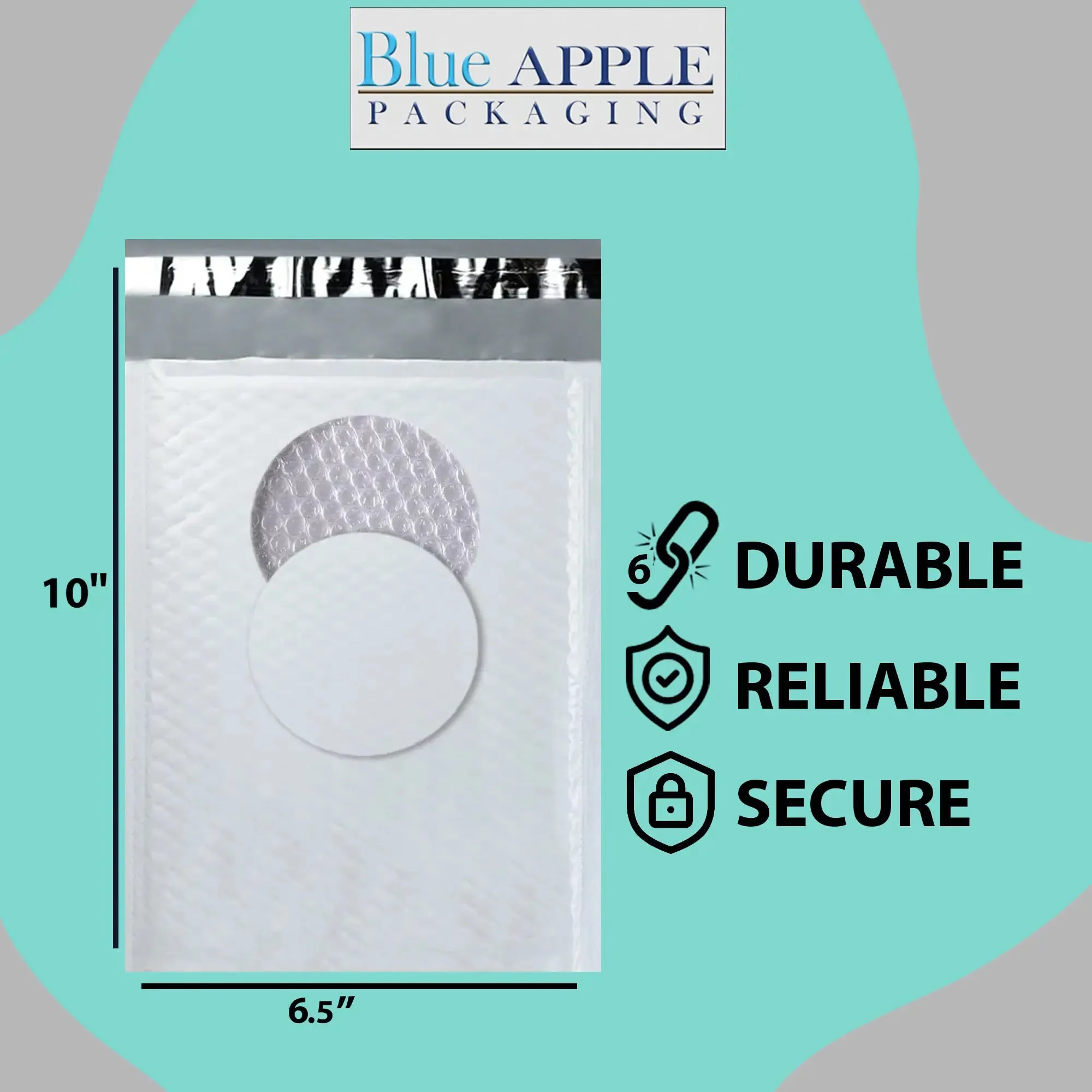 6.5X10 inches Poly Bubble Mailers #0 Self Sealing Padded Envelopes