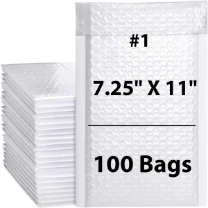 7.25X11 inches Poly Bubble Mailers #1 Self Sealing Padded Envelopes