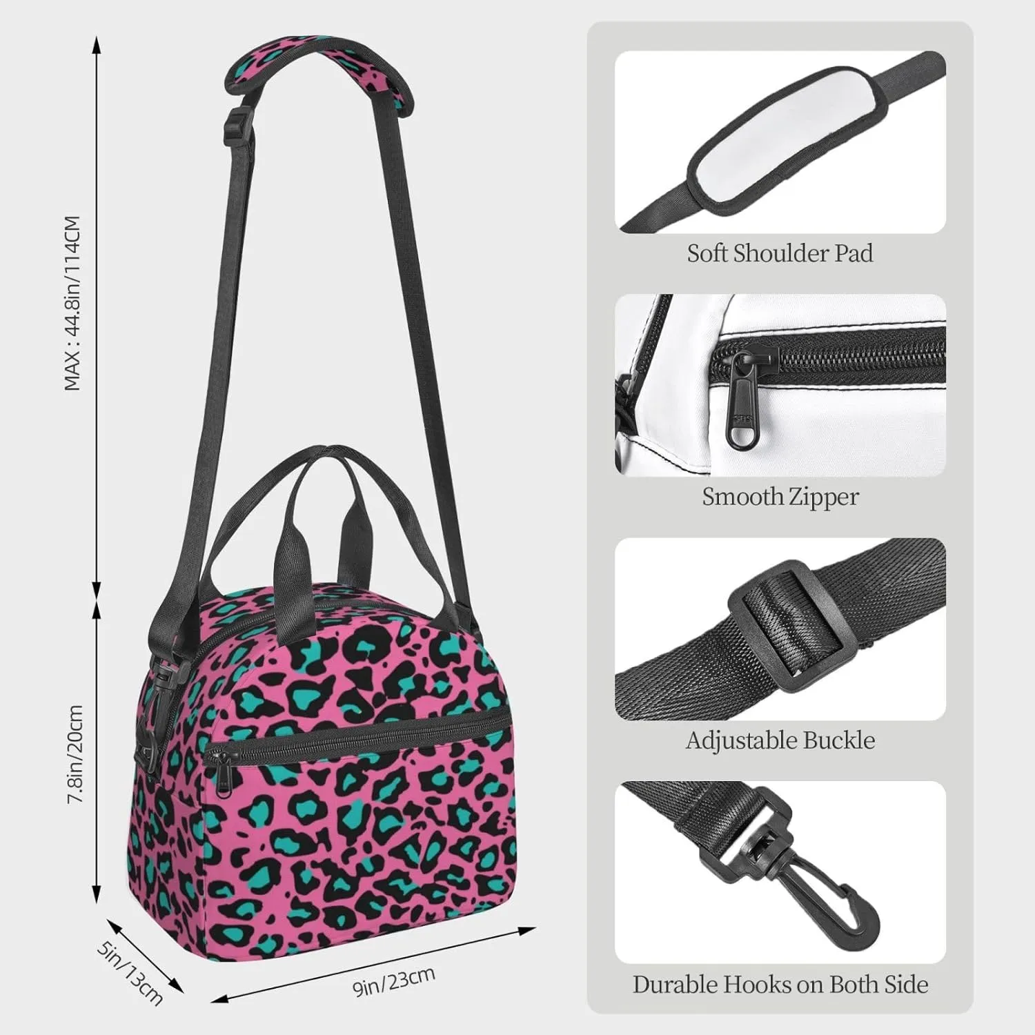 Abstract Design,Insulated Reusable Lunch Bag with Adjustable Shoulder Strap for Adults,Traditional Cultural Boho,Leakproof Office Picnic Hiking Beach Tote Bag,Brown,9x5x7.8in