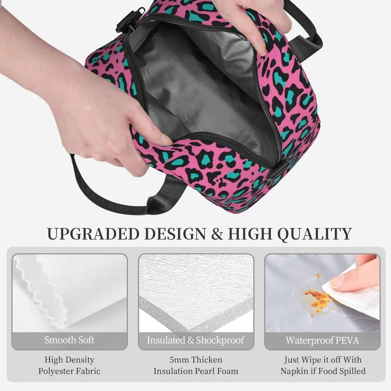 Abstract Design,Insulated Reusable Lunch Bag with Adjustable Shoulder Strap for Adults,Traditional Cultural Boho,Leakproof Office Picnic Hiking Beach Tote Bag,Brown,9x5x7.8in