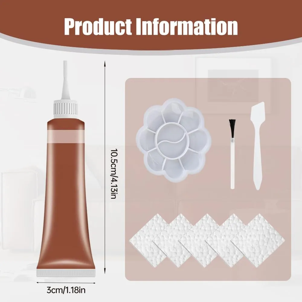 Advanced Leather Repair Gel, 2025 Upgraded Leather Repairs for Car Seat Vinyl Repair Kit, Professional Leather Repairs Kit for Furniture Sofa Couch Jacket Purse Repair Kit (Beige)