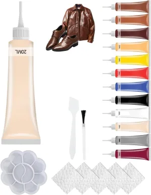 Advanced Leather Repair Gel, 2025 Upgraded Leather Repairs for Car Seat Vinyl Repair Kit, Professional Leather Repairs Kit for Furniture Sofa Couch Jacket Purse Repair Kit (Beige)
