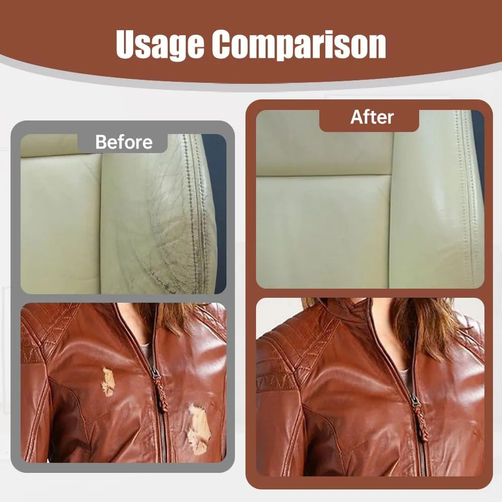Advanced Leather Repair Gel, 2025 Upgraded Leather Repairs for Car Seat Vinyl Repair Kit, Professional Leather Repairs Kit for Furniture Sofa Couch Jacket Purse Repair Kit (Beige)