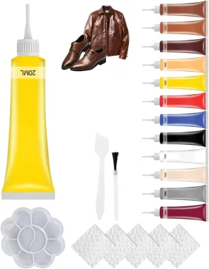 Advanced Leather Repair Gel, 2025 Upgraded Leather Repairs for Car Seat Vinyl Repair Kit, Professional Leather Repairs Kit for Furniture Sofa Couch Jacket Purse Repair Kit (Yellow)