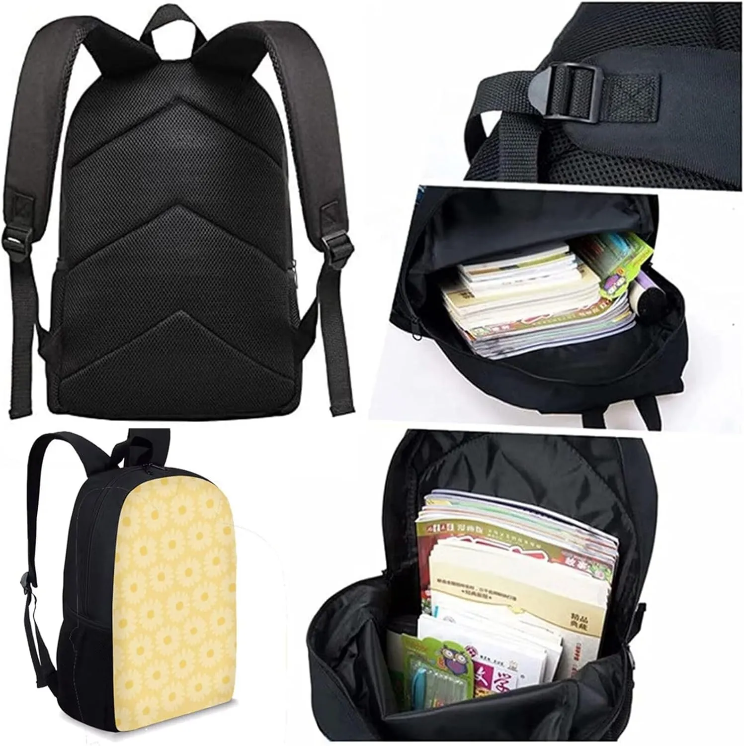 African Black Girl Backpack for Kids 8-12/12-14 School Bag With Lunch Box and Pencil Case Americana Girls Bookbags for 2Nd/3Rd/4Th/5Th Grade 17 Inch Travel Back Pack Set 3 In 1 Brown