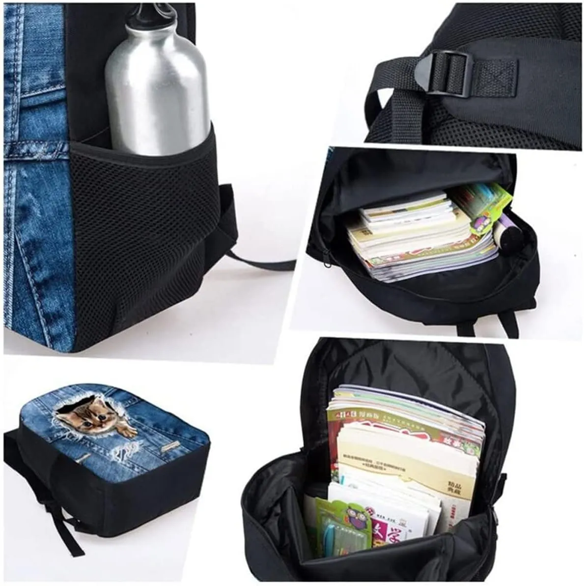 African Boy School Bag with Lunch Box Pencil Case Set 3 in 1, Primary Elementary Football Book Bags for Kids African Backpack for 2Nd/ 3Rd/4Th/5Th Grade
