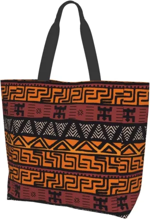 African Ethnic Shoulder Tote Bags Tribe Casual Bag African Shoulder Handbags Shopping Handbag Grocery Bags