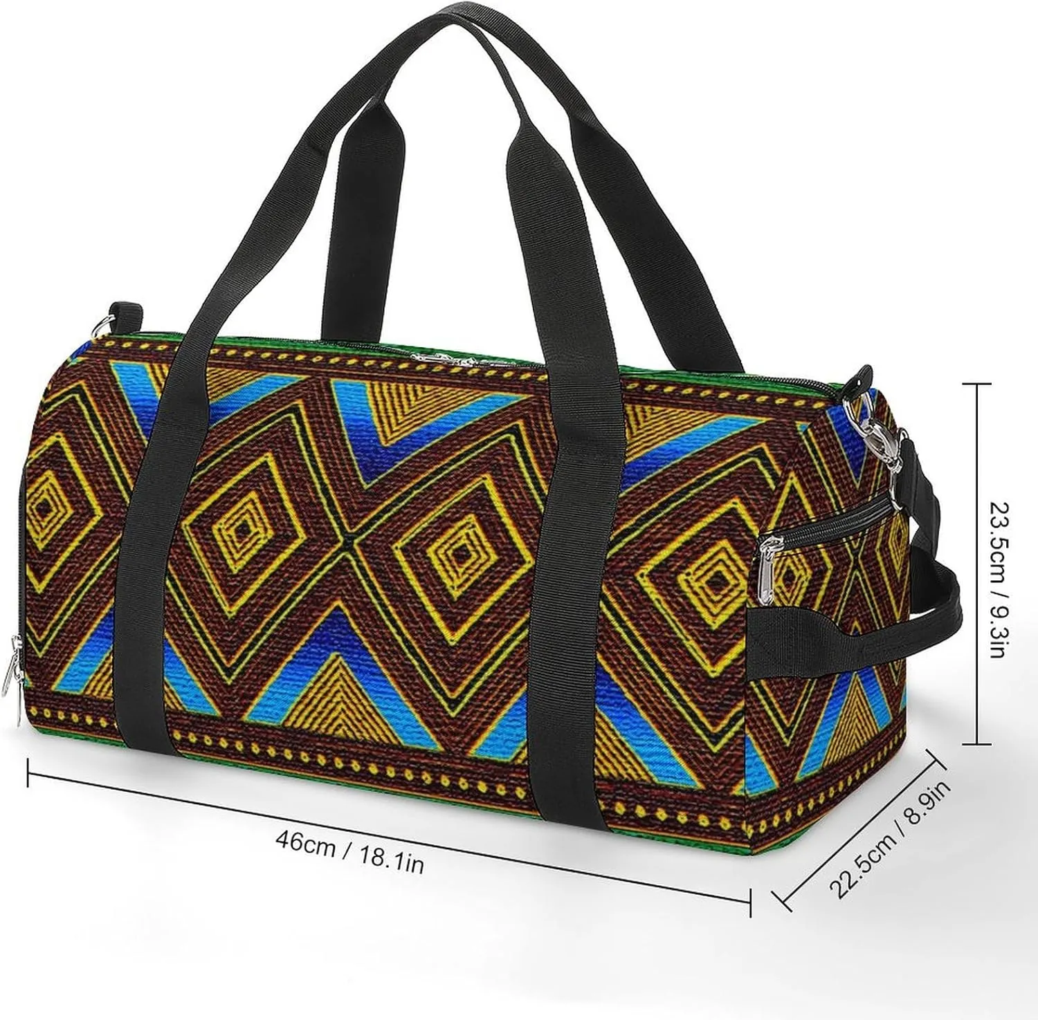 Afrocentric Tribal Motif Lightweight And Large Capacity Fitness Bag