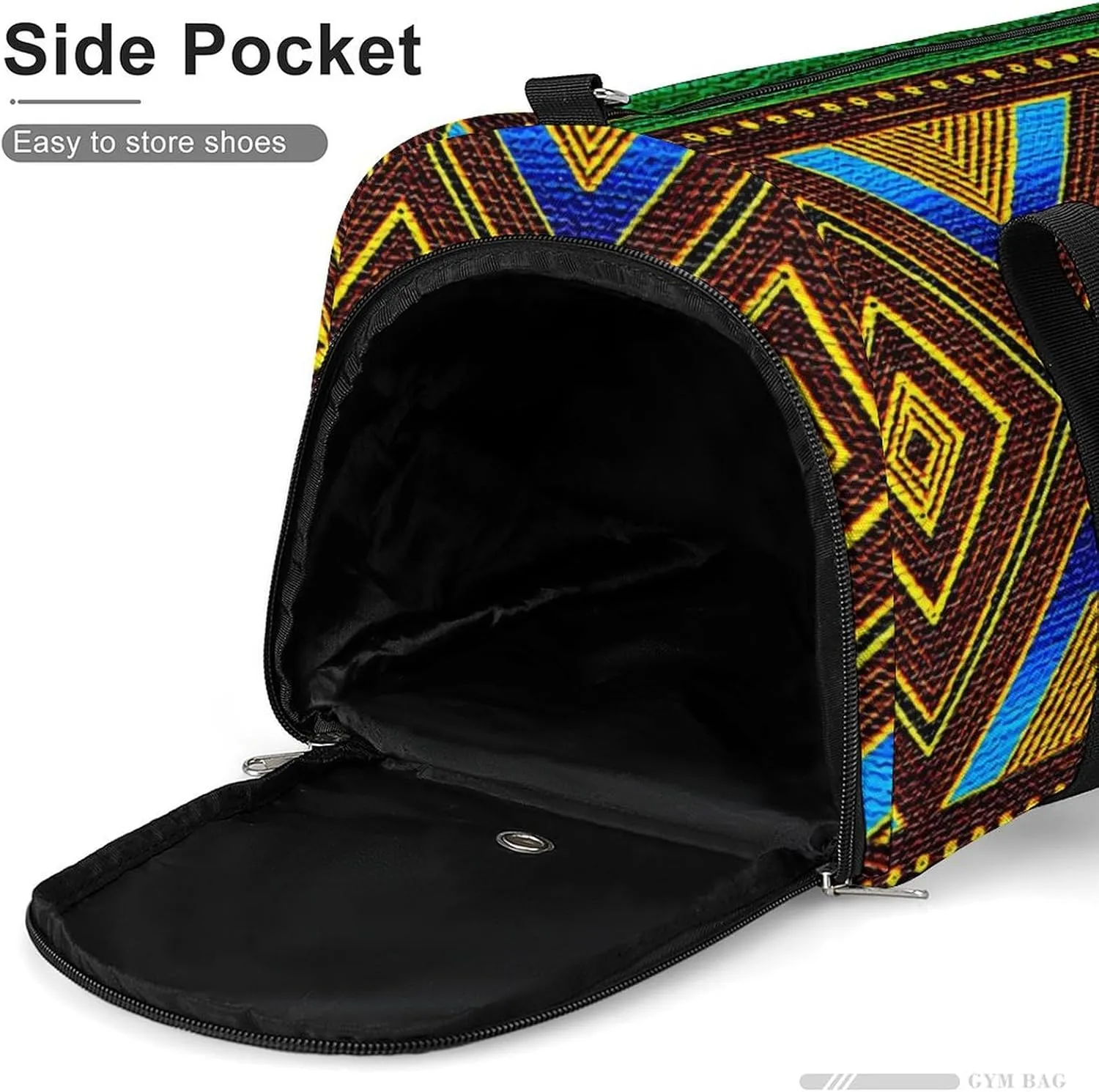 Afrocentric Tribal Motif Lightweight And Large Capacity Fitness Bag