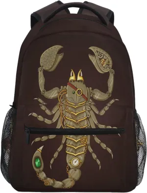 ALAZA Scorpion in Steampunk School Bag Travel Knapsack Bags for Primary Junior High School