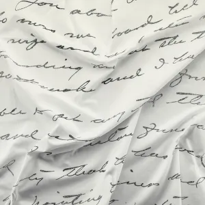 Almost White Concrete Loveletter Printed Fabric