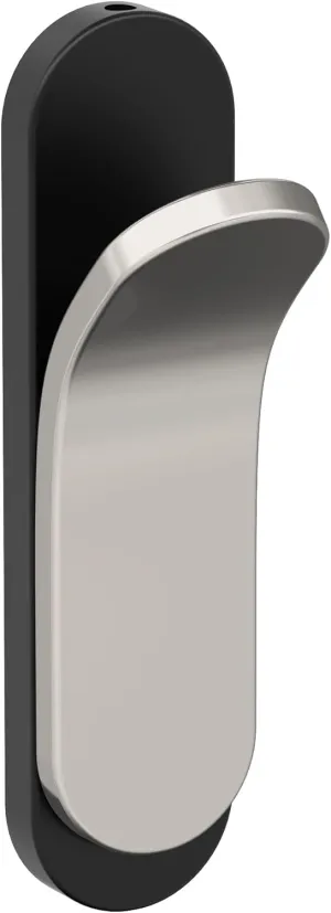 Amerock HBX37012MBPN | Unison Single Prong Decorative Wall Hook | Matte Black/Polished Nickel Hook for Coats, Hats, Backpacks, Bags | Hooks for Bathroom, Bedroom, Closet, Entryway, Laundry Room