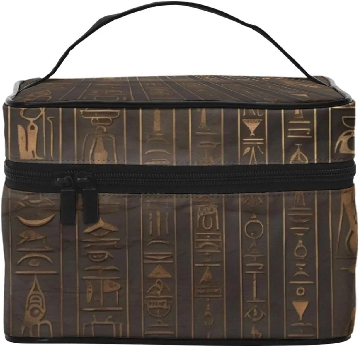 Ancient Egyptian Hieroglyph Portable Travel Portable Makeup Bag, Ancient Egyptian Hieroglyph Toiletries Bag, Cute Cosmetic Bags Unisex Daily Necessities Storage Bag, 10736
