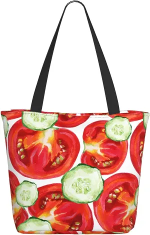 Applique Christmas Snowflake Orange Tote Bag Women Reusable Shopping Bags Shoulder Bag Portable Storage HandBags