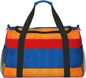 Armenia Grungy Flag Travel Duffel Bag Large Foldable Waterproof Overnight Bag For Beach Swim Bags Pool Sports Gym