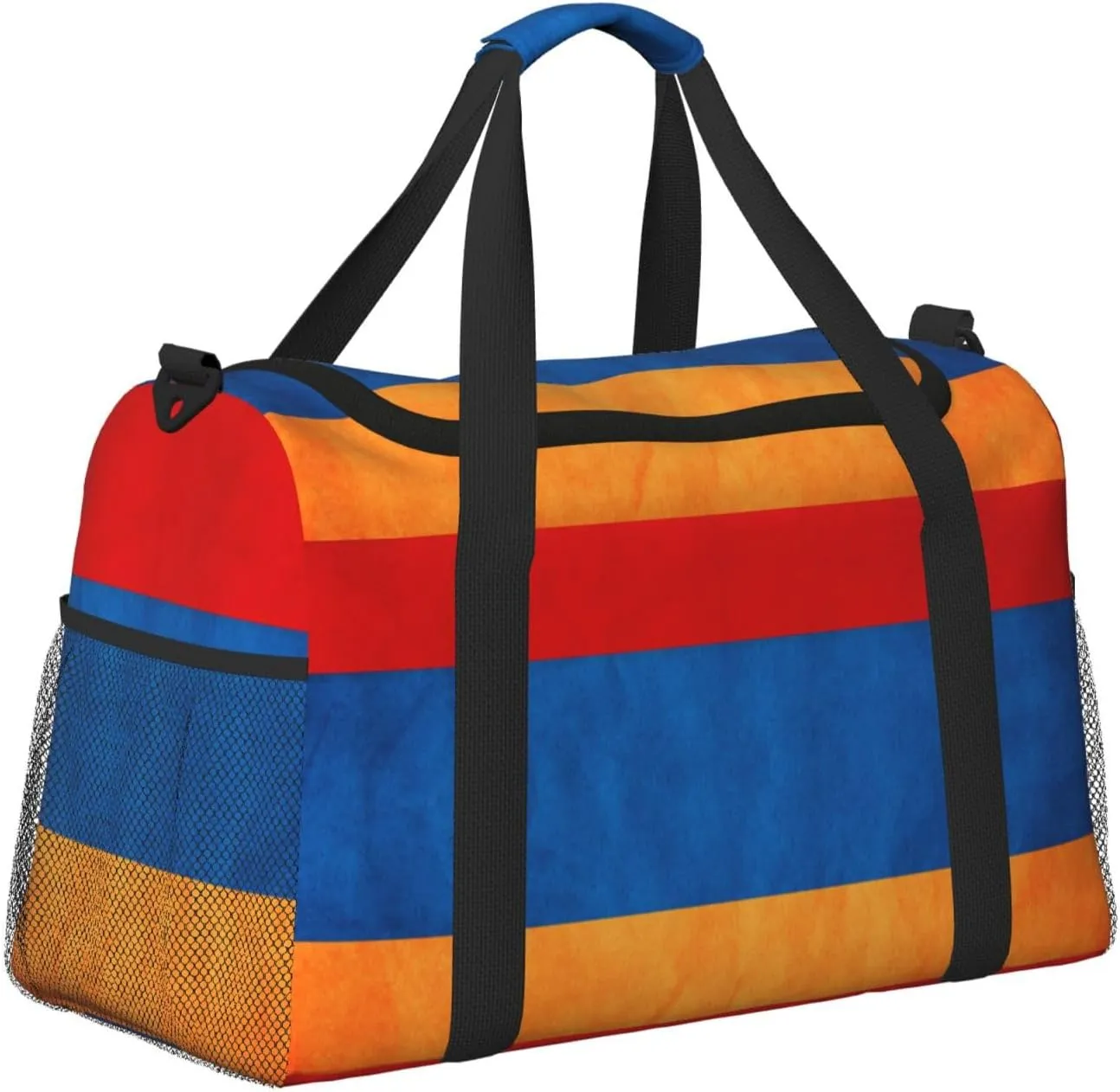 Armenia Grungy Flag Travel Duffel Bag Large Foldable Waterproof Overnight Bag For Beach Swim Bags Pool Sports Gym