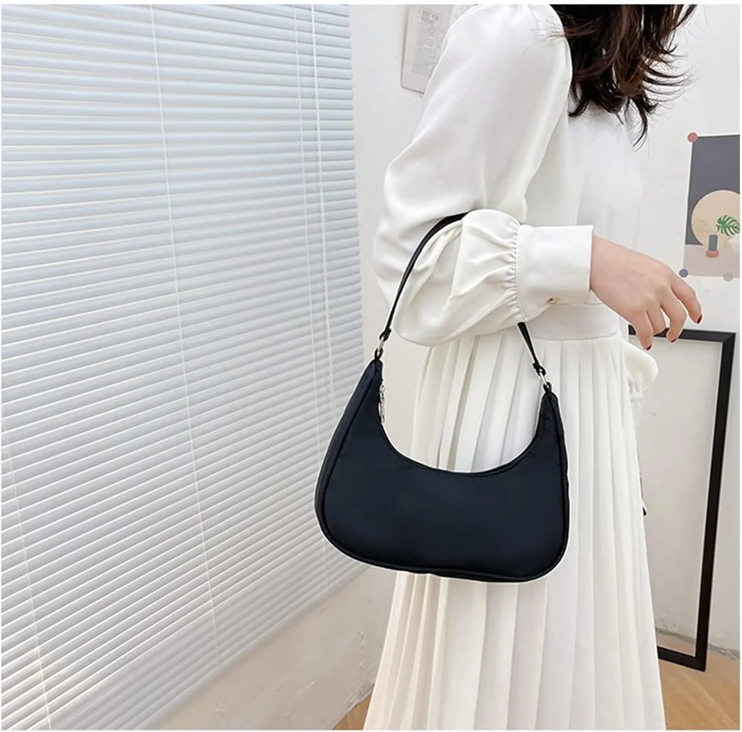 Armpit Purse Fashion Solid Color Shoulder Underarm Bags Purses Handbags Elegant Hobo Bags for Women