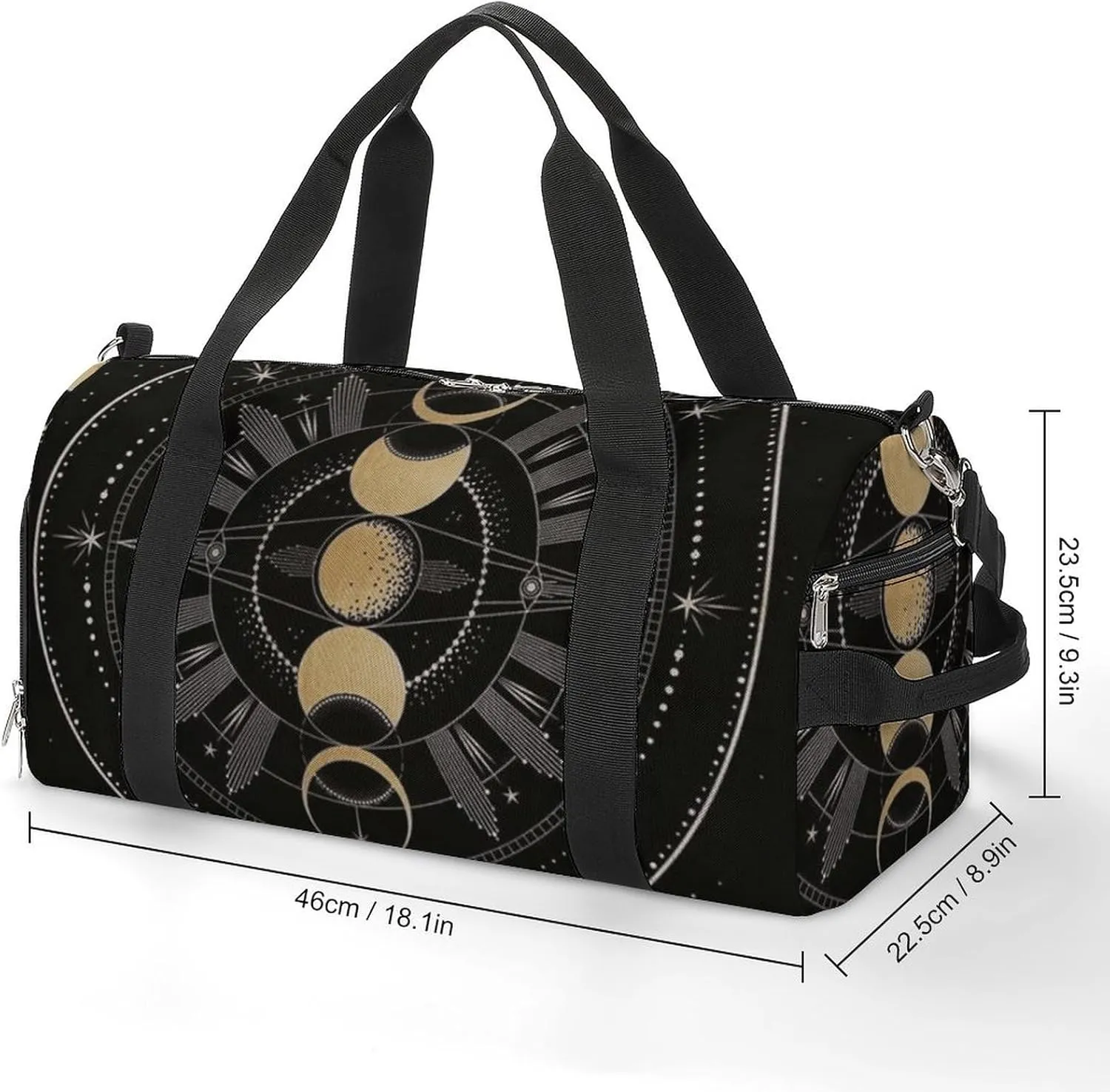 Astronomical Phenomenon Map of Solar Eclipse And Lunar Eclipse Art A Fitness Bag with Large Storage Space Is Suitable for Portable Outdoor Use