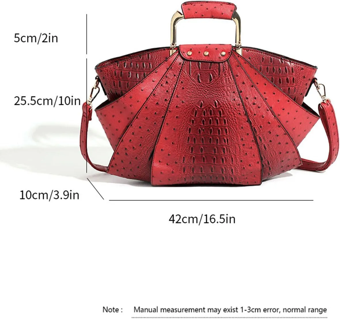 Bag Woman Large Capacity Leather Purse Fashion Designer Metal Top Handle Handbags Women Crossbody Large Bags for Women Tote
