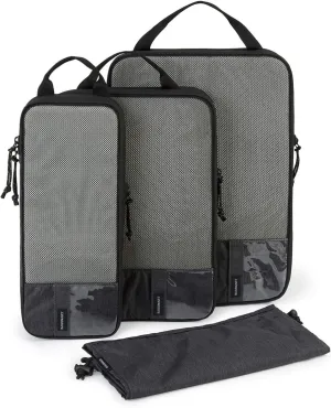 BAGSMART 6 Set Compression Packing Cubes - Lightweight Travel Essentials, Durable Luggage Organizer
