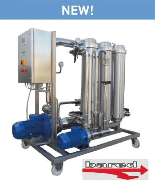 Bared Crossflow filters for beer