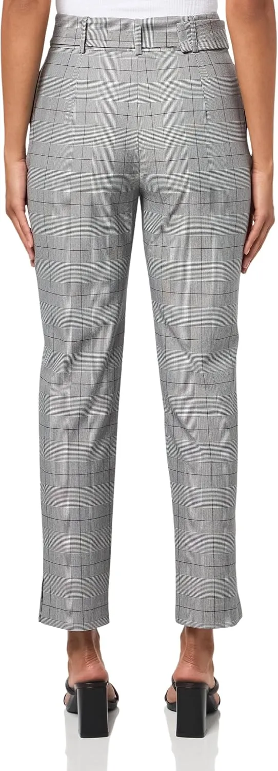 BCBGMAXAZRIA Women's Belted Straight Leg Pant