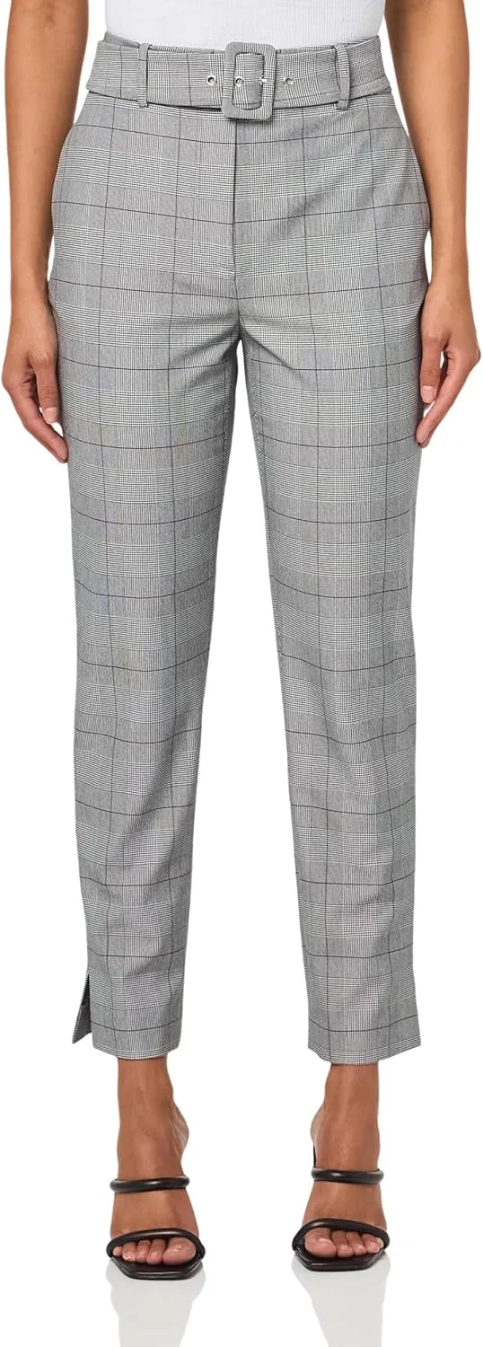 BCBGMAXAZRIA Women's Belted Straight Leg Pant