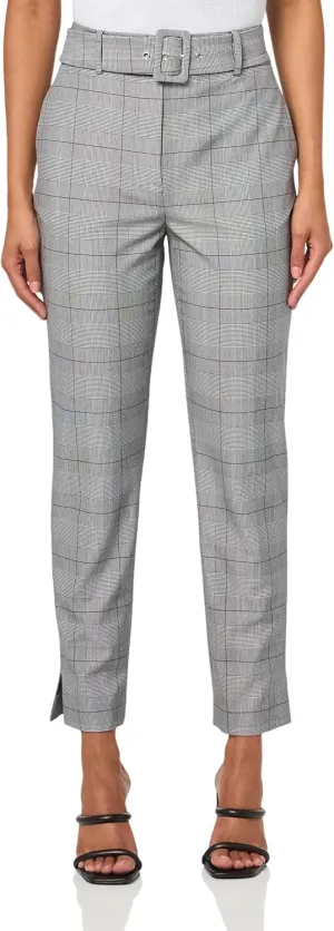 BCBGMAXAZRIA Women's Belted Straight Leg Pant