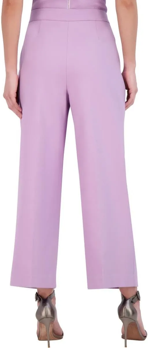 BCBGMAXAZRIA Women's Wide Leg Cropped Trouser Pants