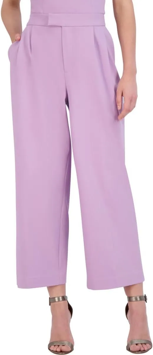 BCBGMAXAZRIA Women's Wide Leg Cropped Trouser Pants