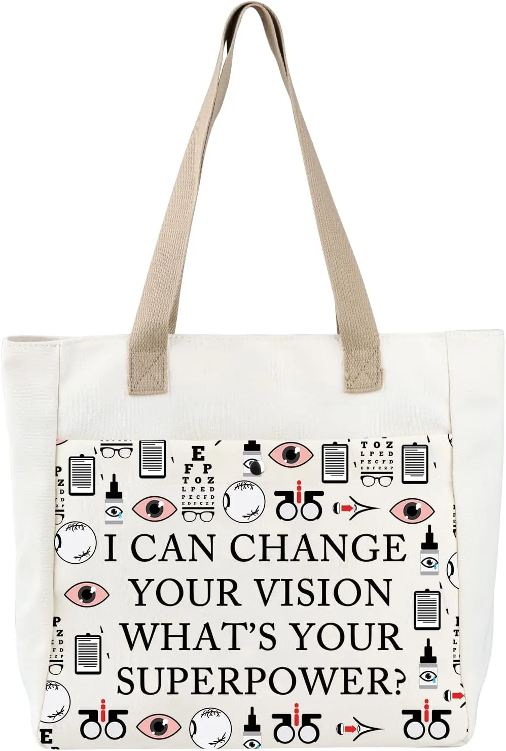 BDPWSS Optometry Tote Bag Optometrist Gift Eye Doctor Vision Gifts For Optician Ophthalmic Assistant Gift Handbag