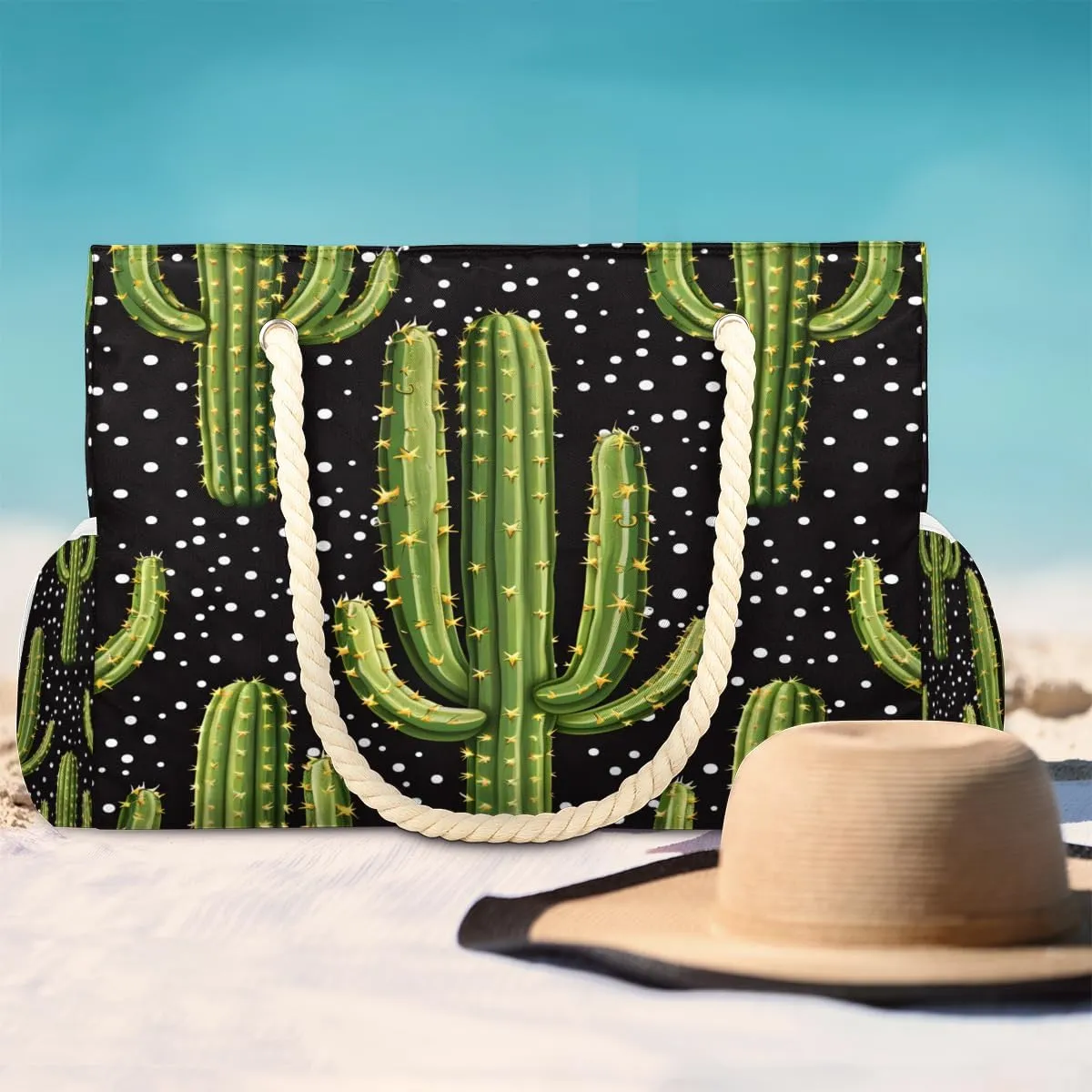 Beach Bags for Women, Large Waterproof Beach Tote Bag for Gym Grocery Travel