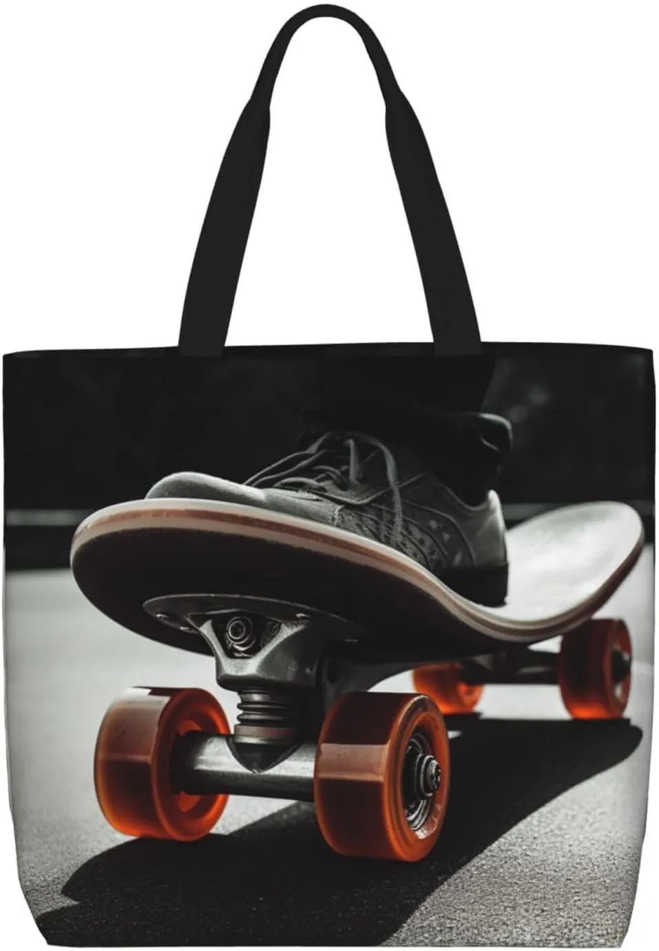 Beach Tote Bag for Women Grocery Bag Reusable Aesthetic Shopping Bags Skateboard wheel Handbag