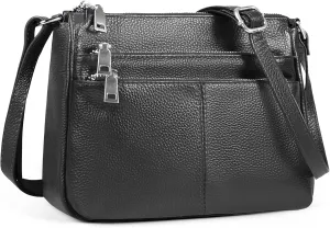 befen Genuine Leather Crossbody Purses Bags for Women, Small Pocketbooks Shoulder Bag Satchel Purse with Multi Pockets