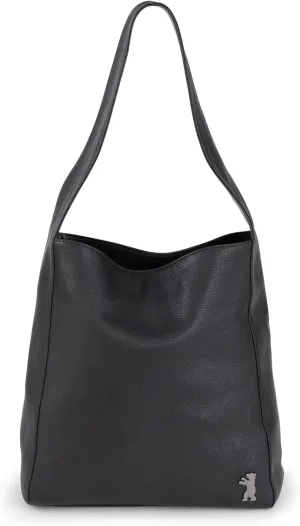 BERLINER BAGS Premium Genuine Leather Tote Bag Atlanta, Shoulder Bag, Hobo Bag for Women - Black