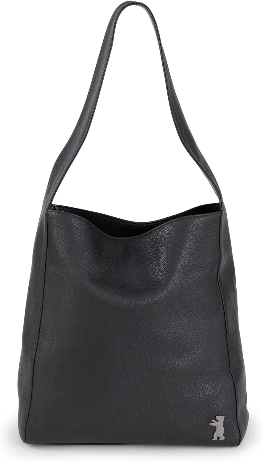 BERLINER BAGS Premium Genuine Leather Tote Bag Atlanta, Shoulder Bag, Hobo Bag for Women - Black