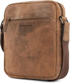 BERLINER BAGS Vintage Genuine Leather Shoulder Bag for Men Tom, Sling Bag for Men, Small Crossbody Bag for Men
