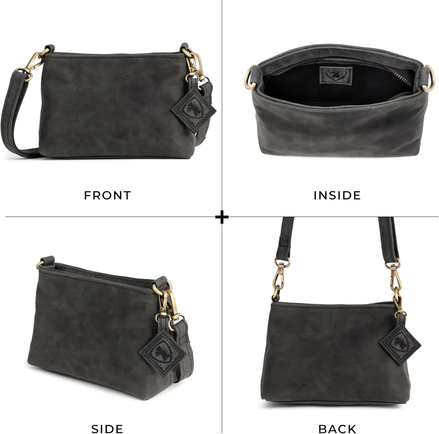 BERLINER BAGS Vintage Genuine Leather Shoulder Bag Marbella, Crossbody Purse for Women, Satchel Bag