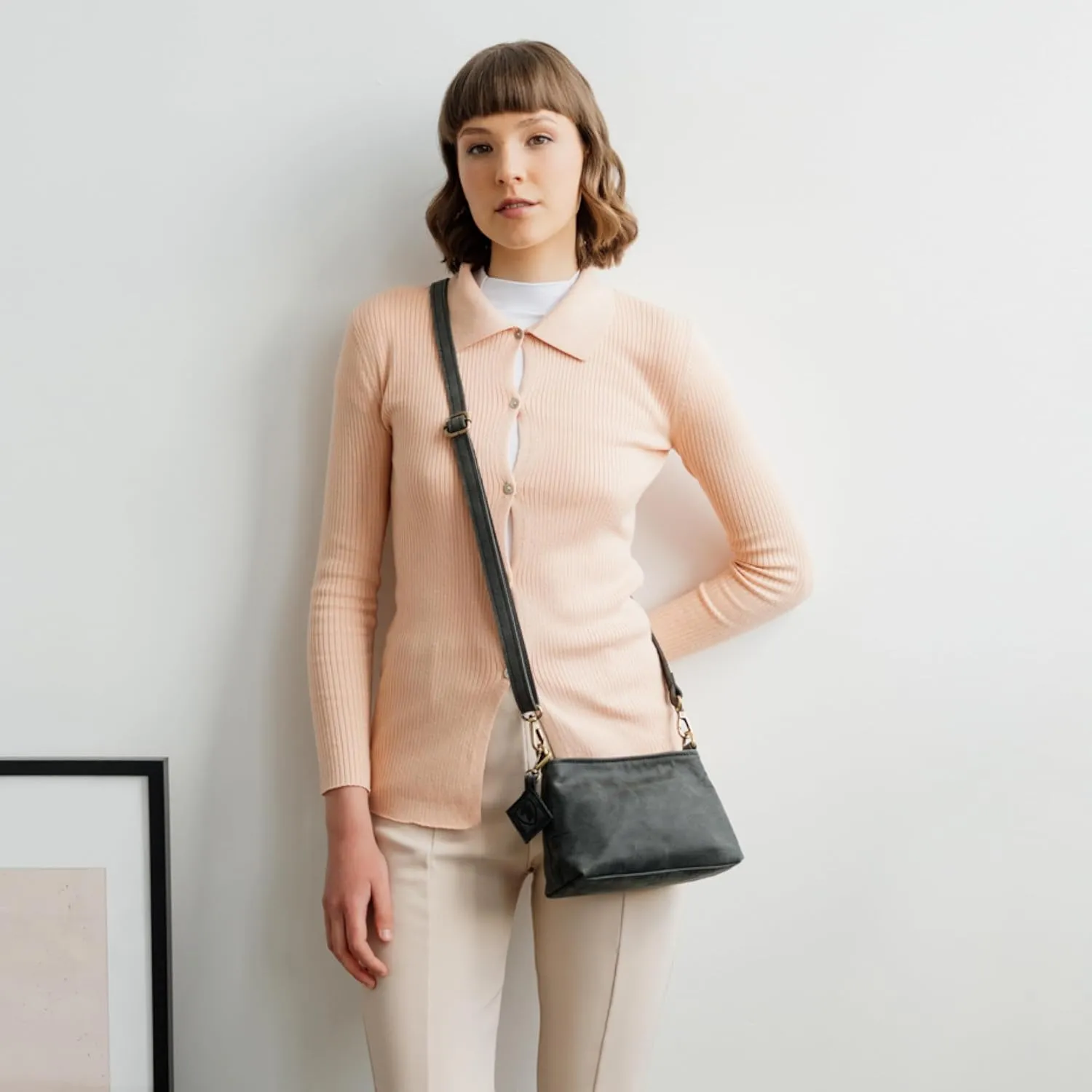 BERLINER BAGS Vintage Genuine Leather Shoulder Bag Marbella, Crossbody Purse for Women, Satchel Bag