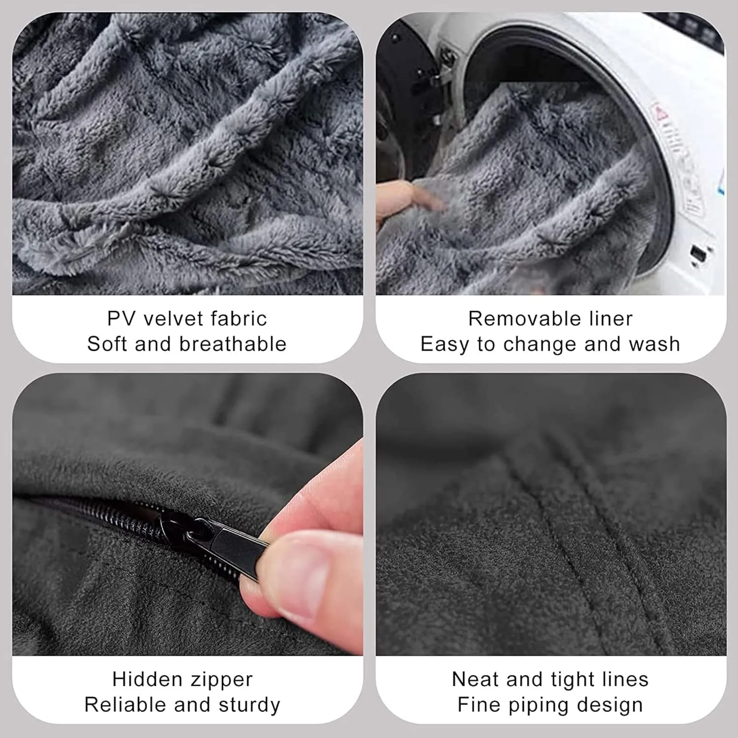 Big Huge Giant Bean Bag Chair for Adults, (No Filler) Bean Bag Chairs in Multiple Sizes and Colors Giant Foam-Filling Required- Machine Washable Covers, Double Stitched Seams (Dark Gray,6FT)