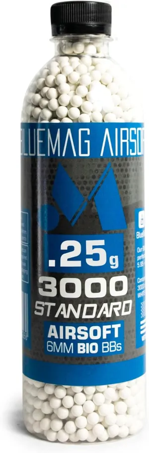 Biodegradable 6mm Airsoft BBS .25g 3000ct - Seamless Finish - Polished to Perfection - for All 6mm Airsoft Guns