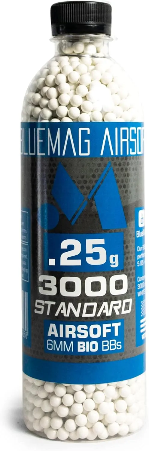 Biodegradable 6mm Airsoft BBS .25g 3000ct - Seamless Finish - Polished to Perfection - for All 6mm Airsoft Guns