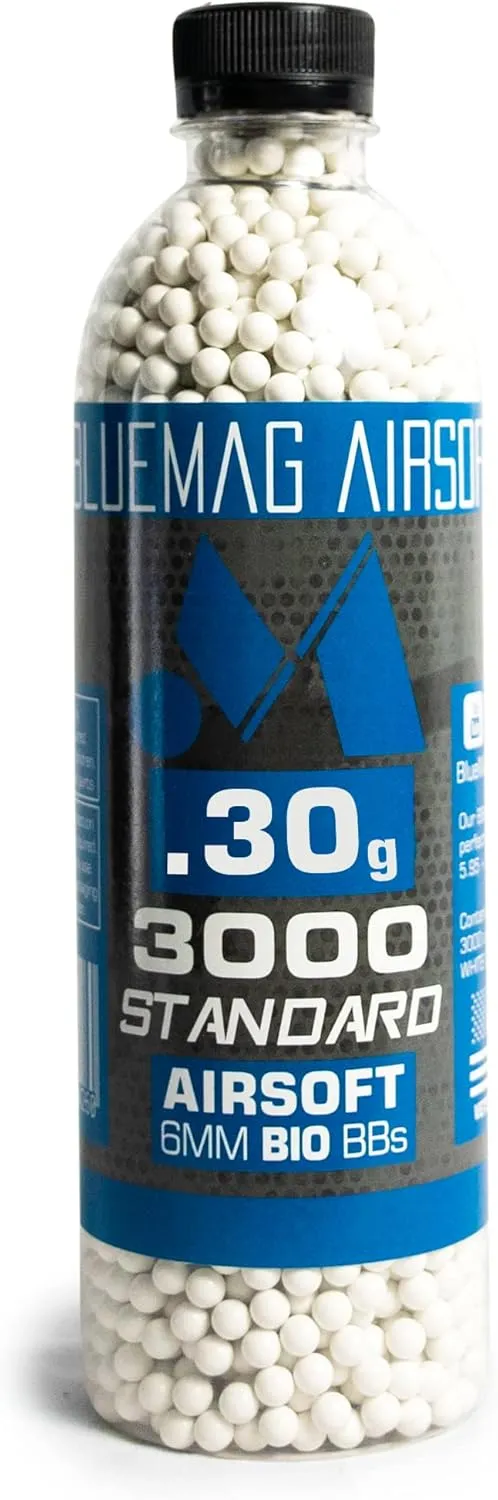 Biodegradable 6mm Airsoft BBS .30g 3000ct - Seamless Finish - Polished to Perfection - for All 6mm Airsoft Guns