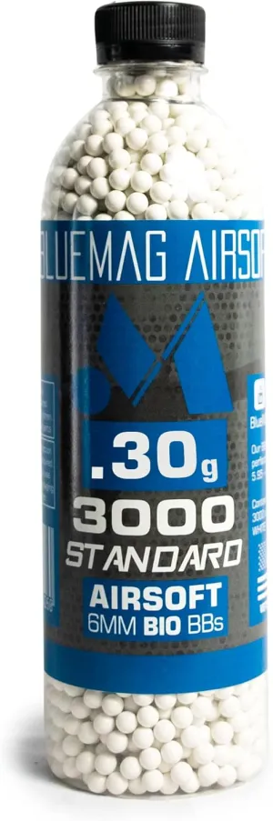 Biodegradable 6mm Airsoft BBS .30g 3000ct - Seamless Finish - Polished to Perfection - for All 6mm Airsoft Guns