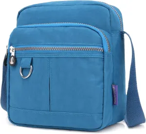 Blostirno Nylon Crossbody Bag Casual Shoulder Handbag Bags Multi Pocket Waterproof Purses for Women